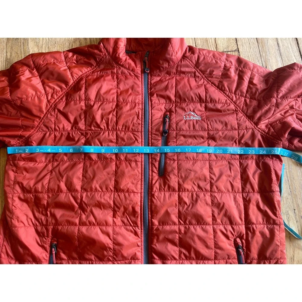 LL‎ Bean Mens XXL Tall PrimaLoft Stowaway Polartec Jacket Orange Puffer Gorpcore